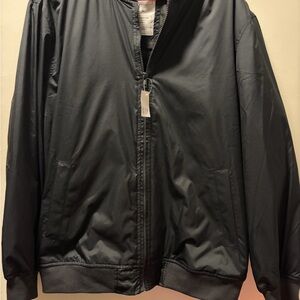 GAP Men's Black Bomber Waterproof Jacket with full Zip Front BRAND NEW WITH TAG